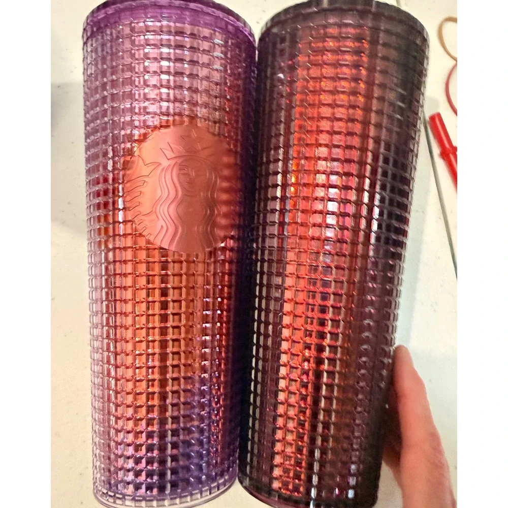 Starbucks Jewel Tone Tumbler Lot 5 Ruby Mango Pink Purple Green 24 oz